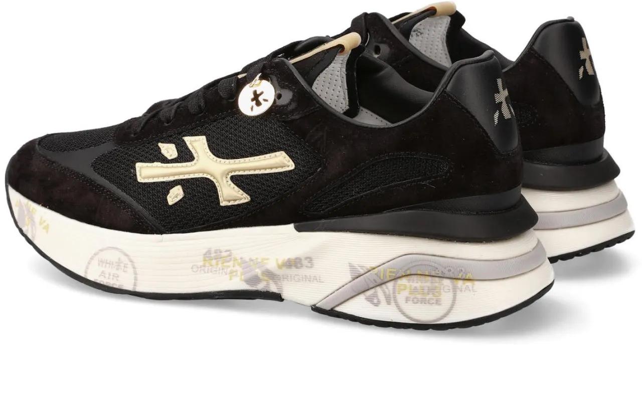 Thumbnail - Premiata Low-Top Sneaker - Sneakers Moerund in suede e tessuto tecnico nero - Gr. 38 (EU) - in Schwarz - für Damen