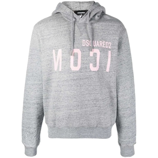 Dsquared2 Hoodie Reverse Icon-Logo Hoodie Grey