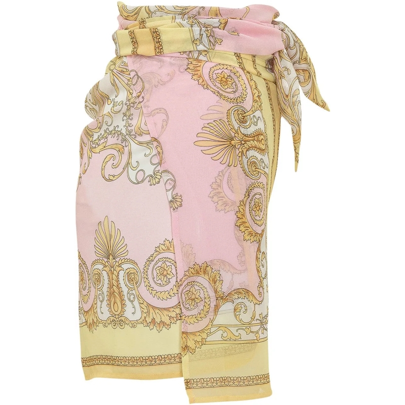 Versace Minirock Pareo con Nodo e Stampa Ornamentale mehrfarbig(Image 3)