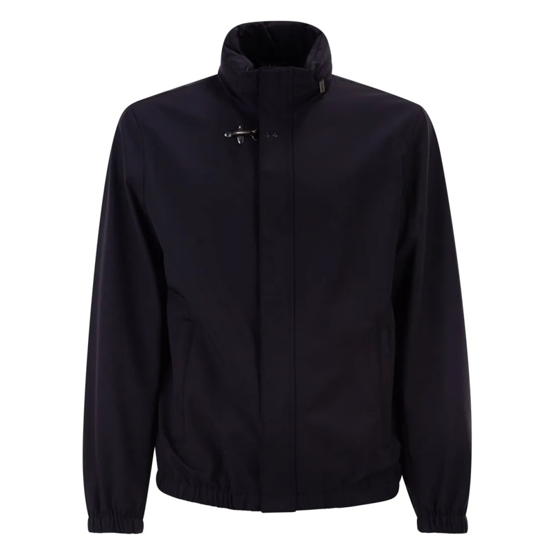 Fay Bomberjacke Short Travel Bomber Jacket In Water-Repellent Stre Black
