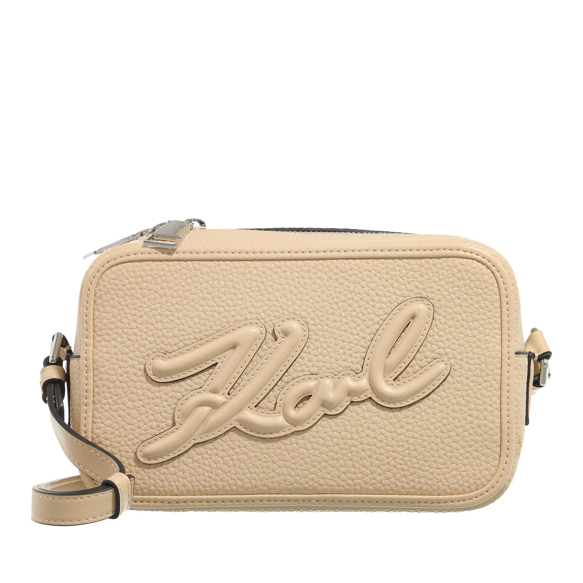 Karl Lagerfeld Women's Beige Crossbody Bags - K/Skuare Camera Bag Grainy - - Crossbody Bags For Ladies Unisize