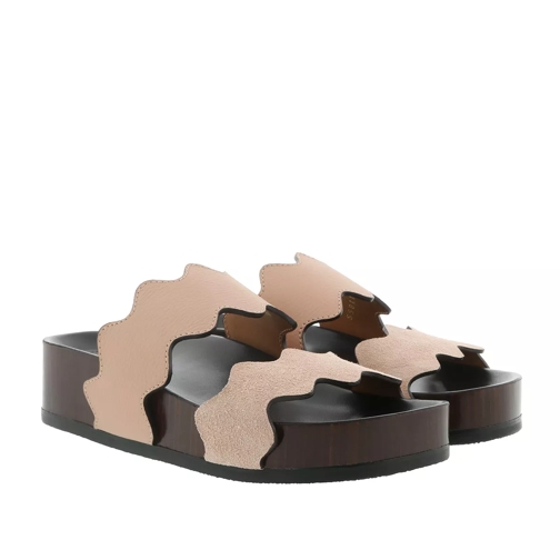 Chloé Chunky Sole Slides Leather Maple Pink Slip-in skor