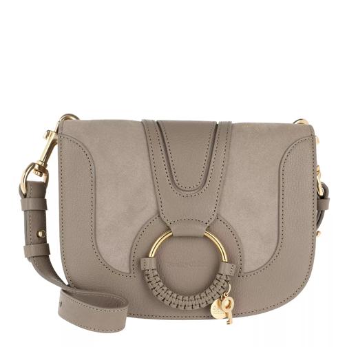 See By Chloé Hana Crossbody Suede Smooth Motty Grey Crossbody Bag