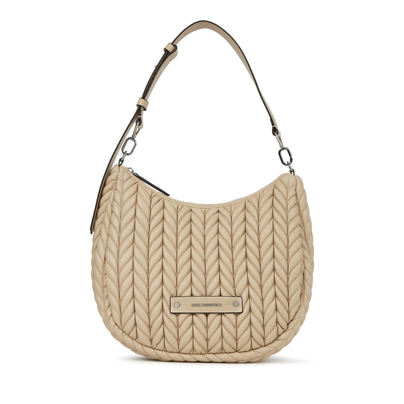 Karl Lagerfeld Schultertasche K/WEAVE HOBO-TASCHE beige
