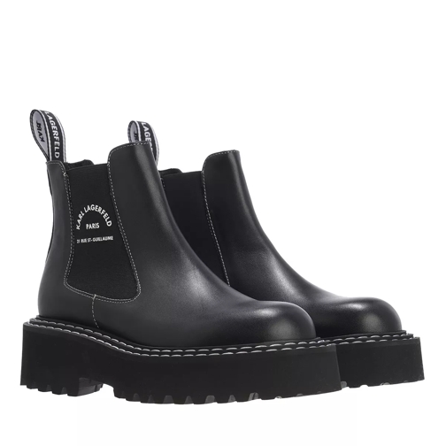 Karl Lagerfeld Patrol Ii Gore Boot Shine Black Leather Ankle Boot