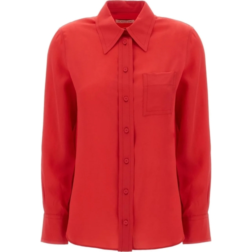 Lanvin Blusen Lanvin Red silk shirt rot