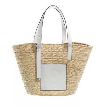 Espadrij l originale Palmbasket Embossed Blanc Basket Bag