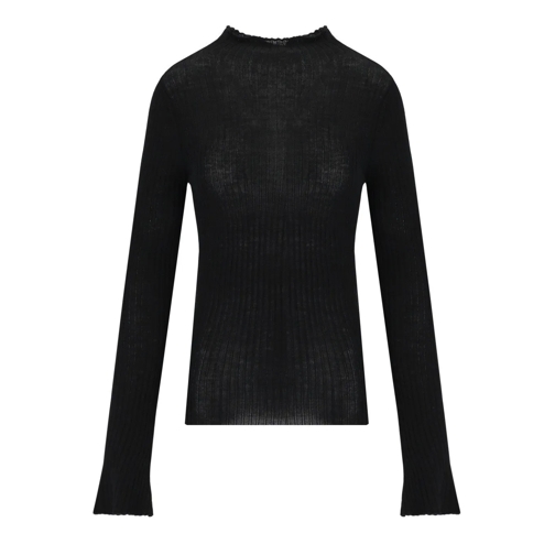 Cruna  CONNIE SCHWARZER GERIPPTER PULLOVER schwarz