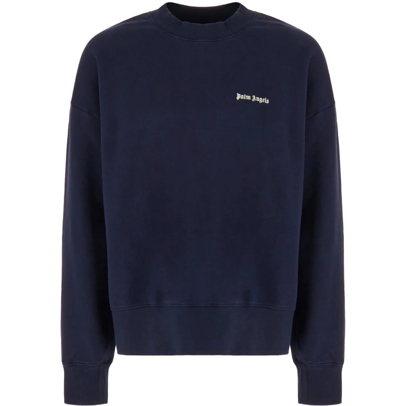 Palm Angels  Palm Angels Navy blue cotton oversize sweatshirt blau