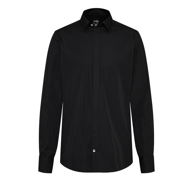 VAN LAACK Hemd Hemd Tailor Fit Uni schwarz