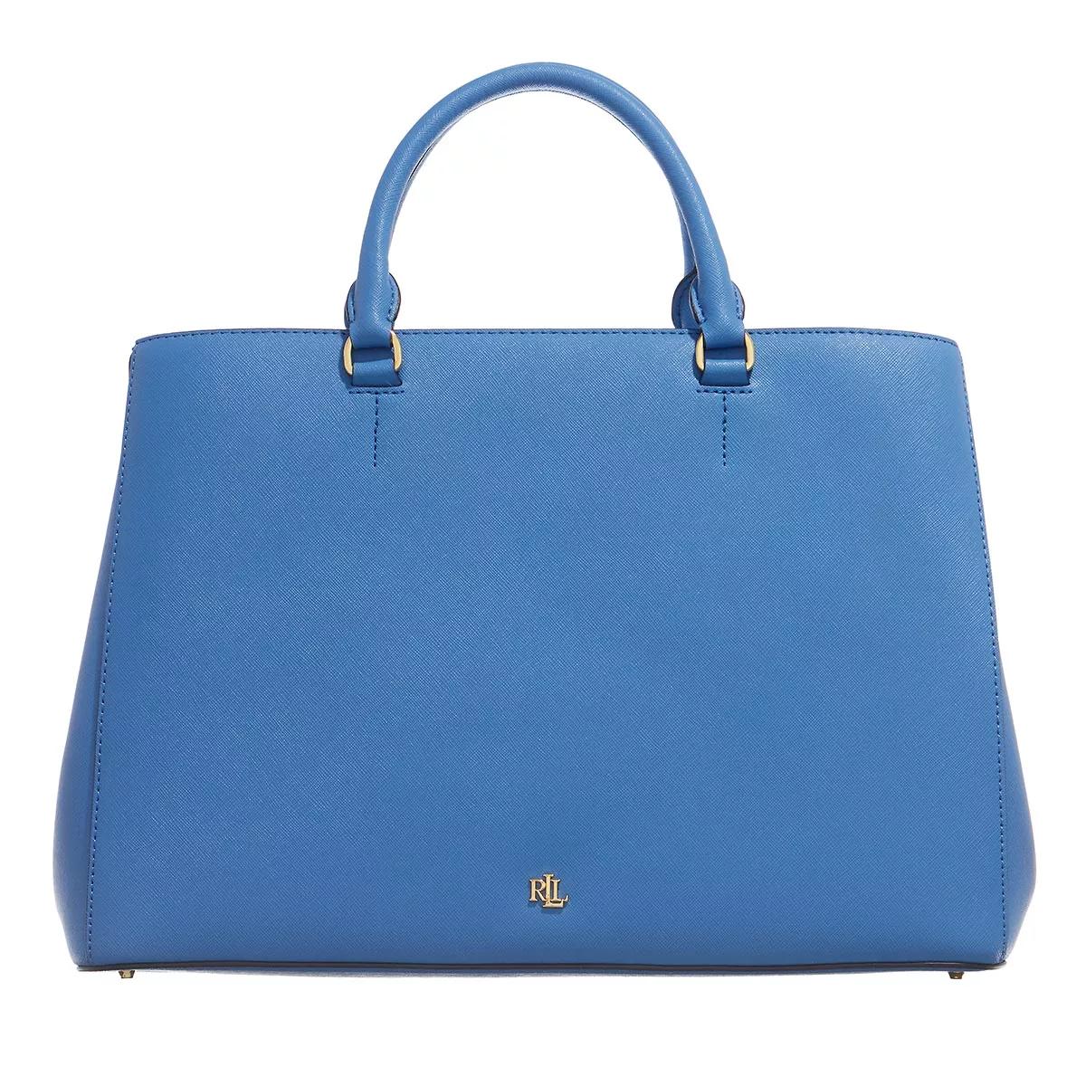 Lauren Ralph Lauren Hanna 37 Satchel Large New England Blue Tote