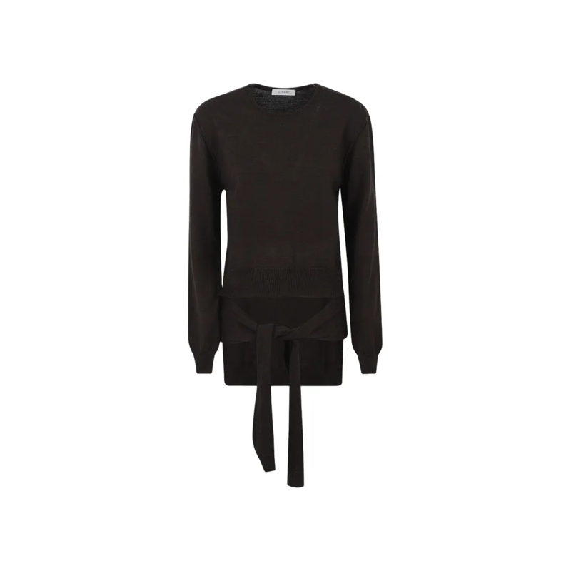 Lemaire Pullover Trompe L'oeil Crew Neck Jumper Black