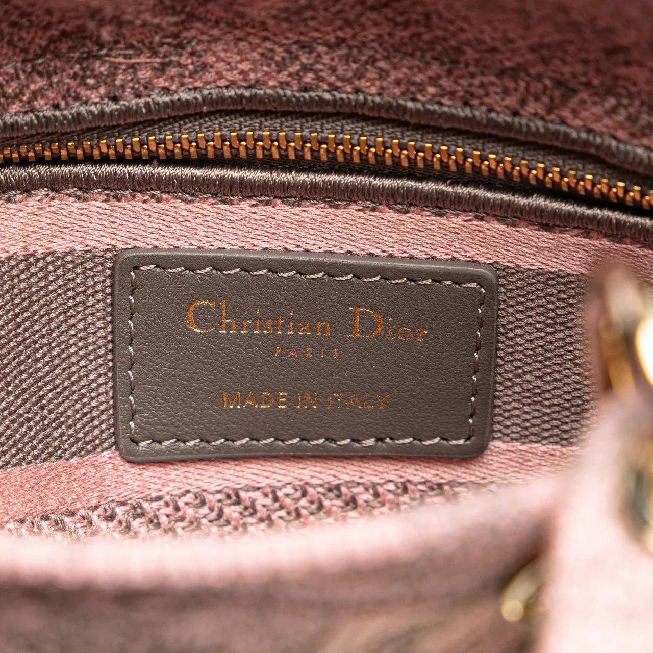 Thumbnail - Christian Dior Hobo Bags - Mini Embroidered Canvas Toile De Jouy Lady D Lite - Gr. unisize - in Gold - für Damen