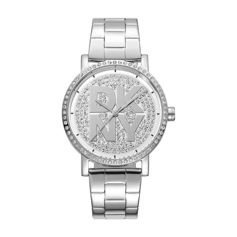 DKNY Automatikuhr Quarzuhr Soho Logo silber