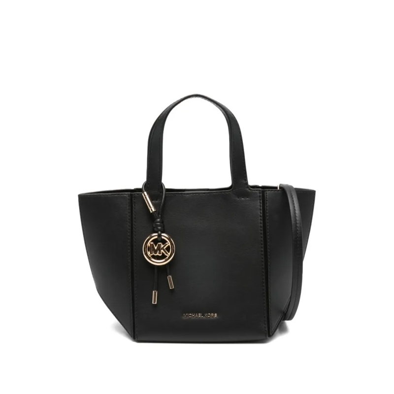 MICHAEL Michael Kors Sac à bandoulière Structured Trapezoidal Handbag In Smooth Calf Leat Black