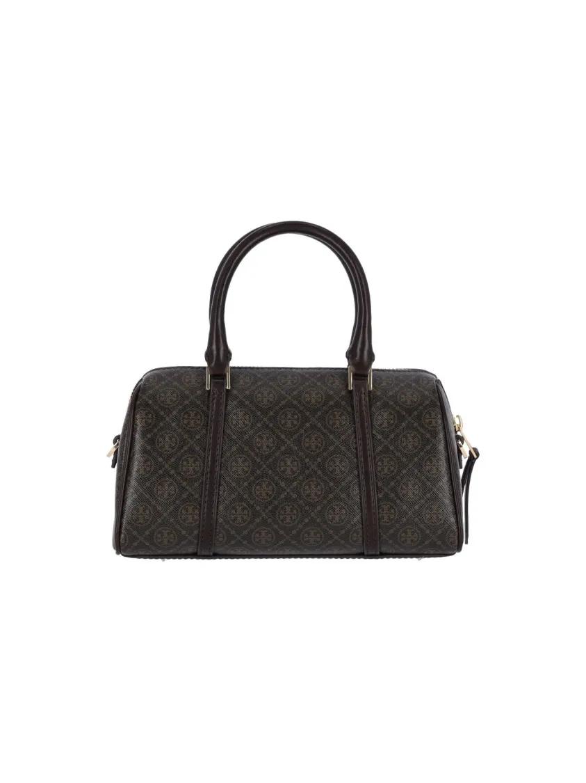 TORY BURCH Hobo bags Mini Shoulder Bag "Barrel T Monogram" – Brown in bruin