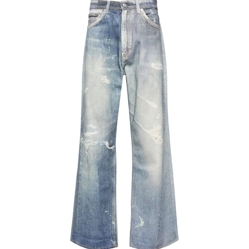Our Legacy Slim-Fit-Jeans Third Cut Digital Denim Print blau