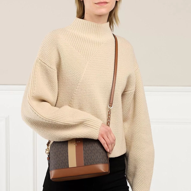 Michael Kors Large Dome Crossbody Brn Luggage Crossbody Bag