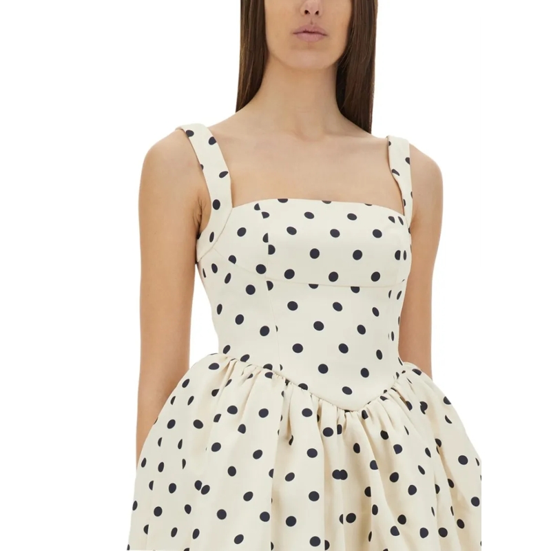 Self Portrait Minikleid "Polka Dot" Mini Dress Neutrals (Image 4)