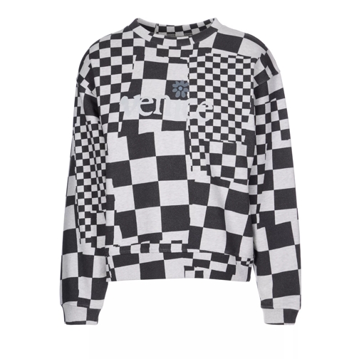 Erl Kariertes Sweatshirt mit Logo-Print check print Truien