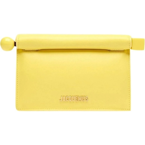 Jacquemus Fourre-tout La Pochette Rond Carr� Bag silber