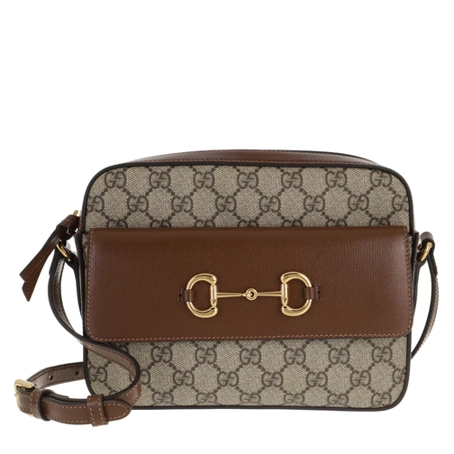 Gucci Small Horsebit 1955 Crossbody Bag Beige Ebony/Brown Camera Bag