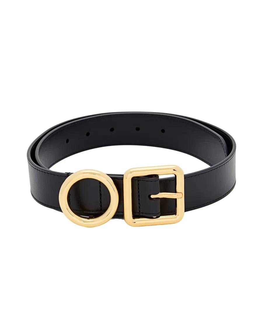 Jacquemus Gürtel - Regalo Leather Buckle Belt - Gr. 85 - in Schwarz - für Damen