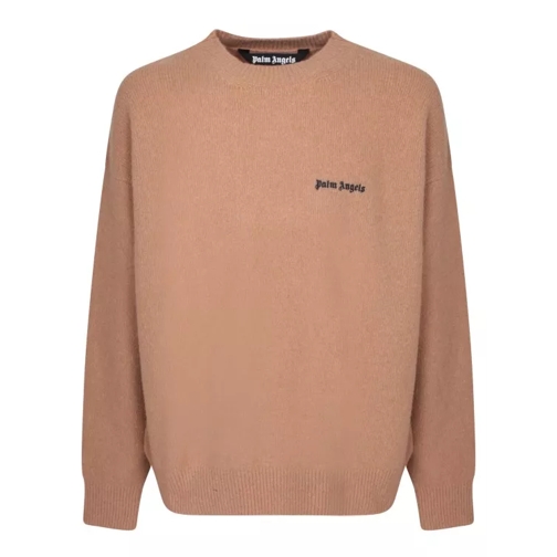 Palm Angels Wool-Blend Pullover Brown 