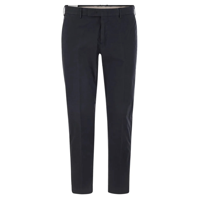 Pt Torino Chino Rebel - Stretch Cotton Trousers Blue