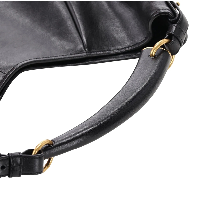 Saint Laurent Hobo Bag Schultertasche aus Leder schwarz(Image 2)
