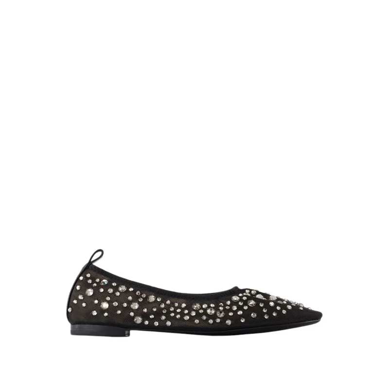 Tory Burch Ballerinas Crystal Ballerinas - Nylon - Black Black