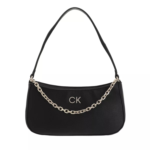 Calvin Klein Re-Lock Shoulder Bag Chain Black Crossbody Bag
