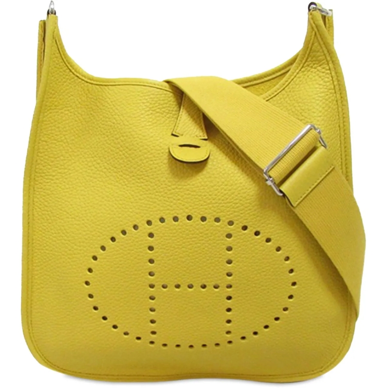 Hermès Schultertasche Clemence Evelyne III PM gelb