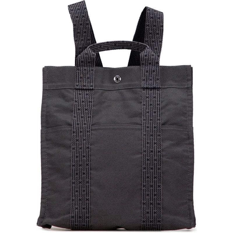 Hermès Rucksack Canvas Herline Backpack MM grau