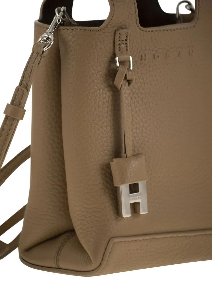 Thumbnail - Hogan Shopper & Totes - H01r - Handbag In Hammered Leather - Gr. unisize - in Braun - für Damen