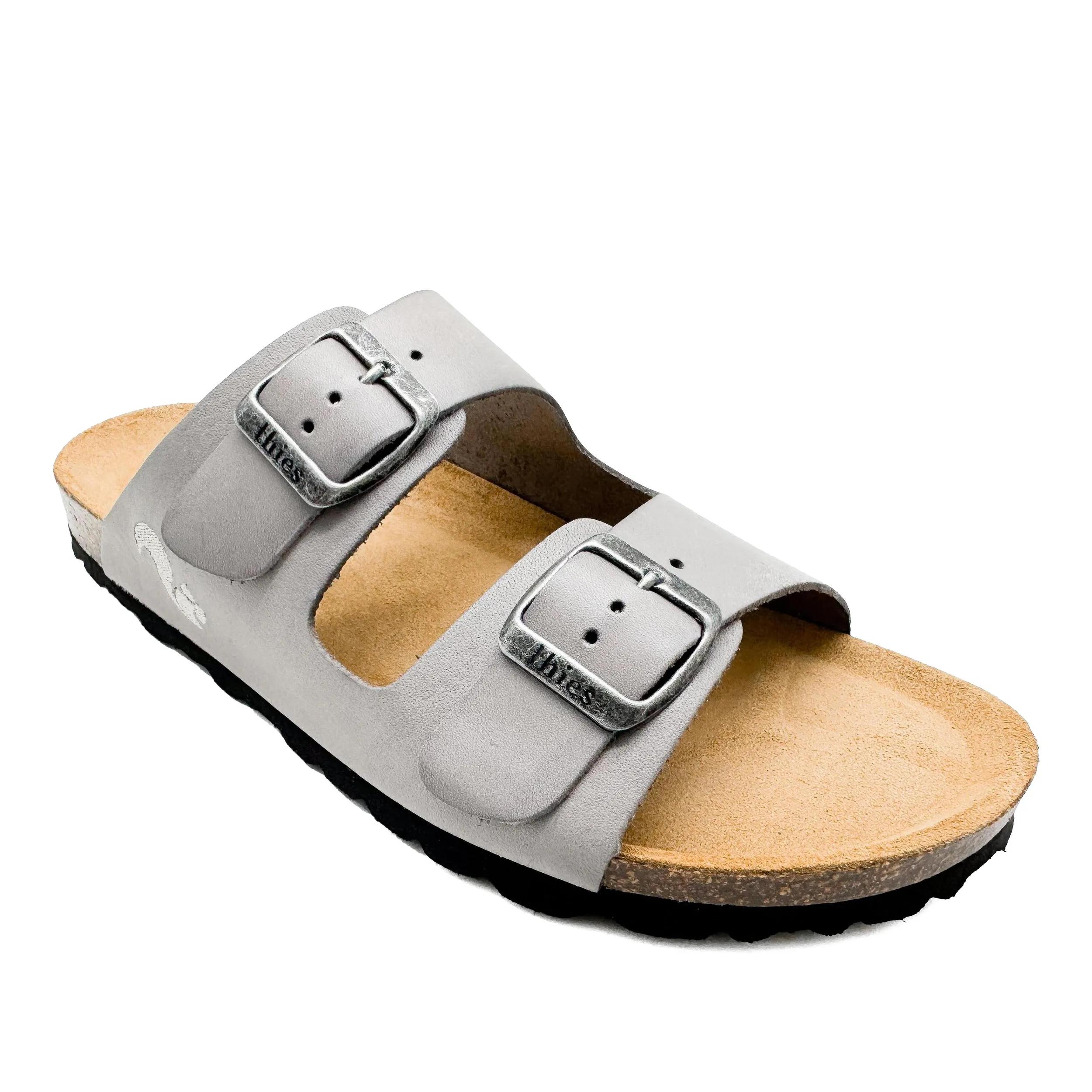 thies Sneakers - thies 1856 ® Eco Leather Sandal grey (W/X) - Gr. 36 (EU) - in Grau - für Damen