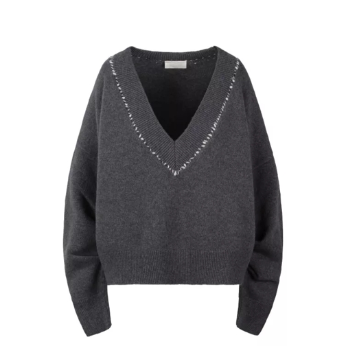 Atomo Factory V-Neck Oversize Jumper Grey 