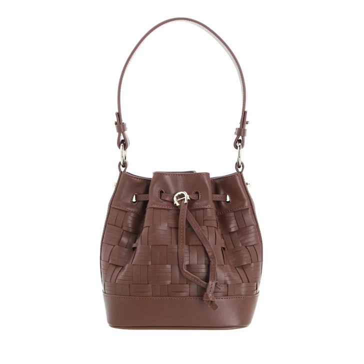 AIGNER Tara Crossbody Bag Hazelnut Brown Bucket Bag