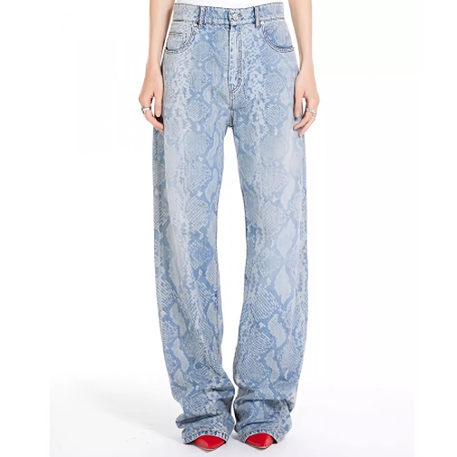 Sportmax SPORTMAX Entspannte Jeans mit Snakeprint mehrfarbig 