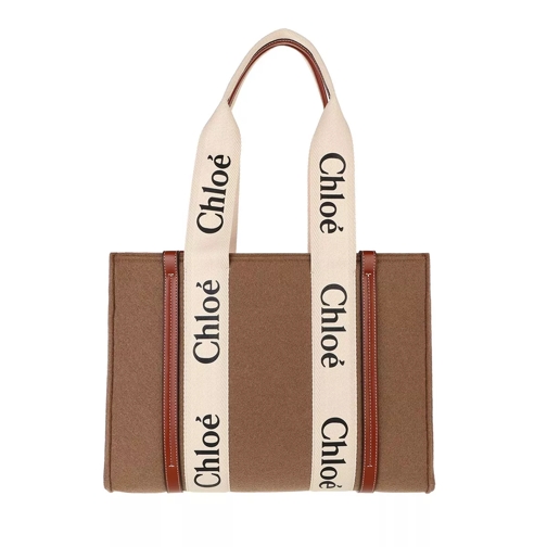 Chloé Woody Medium Shopping Bag Light Brown Shoppingväska