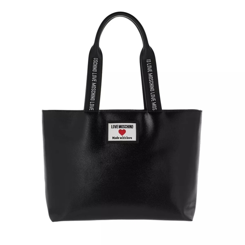Love Moschino Handbag Leather Black Shopping Bag