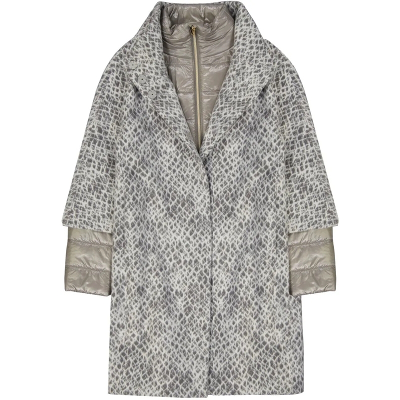 Herno T-Shirt HERNO Cashmere Blend Padded Coat grau