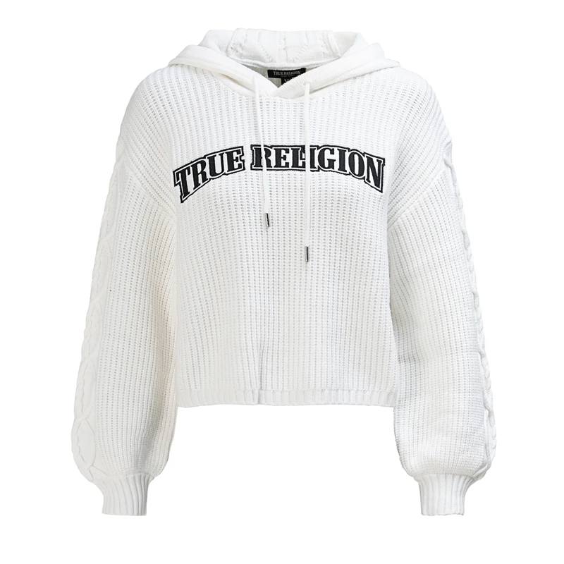 True Religion  Hoodie EMBROIDERY weiss