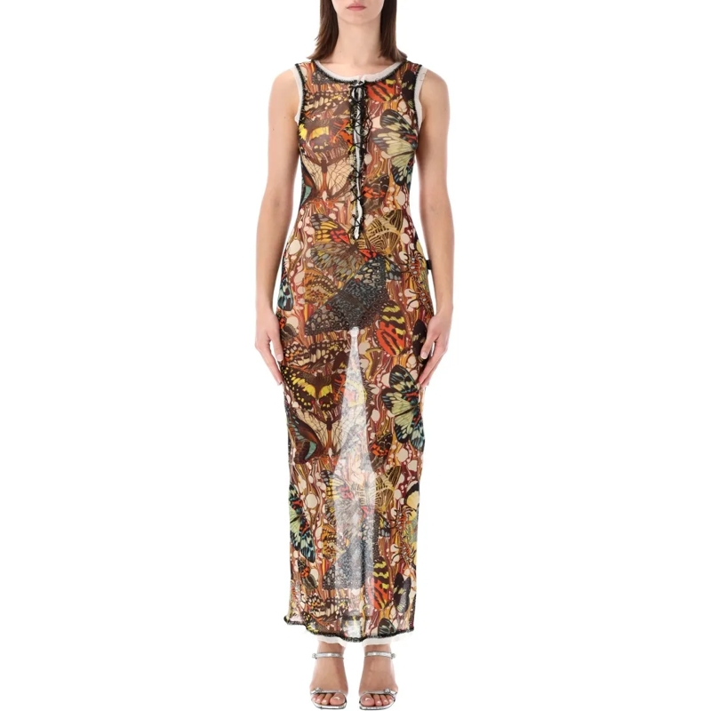 Jean Paul Gaultier  Butterfly Re-Edition Long Dress Multicolor