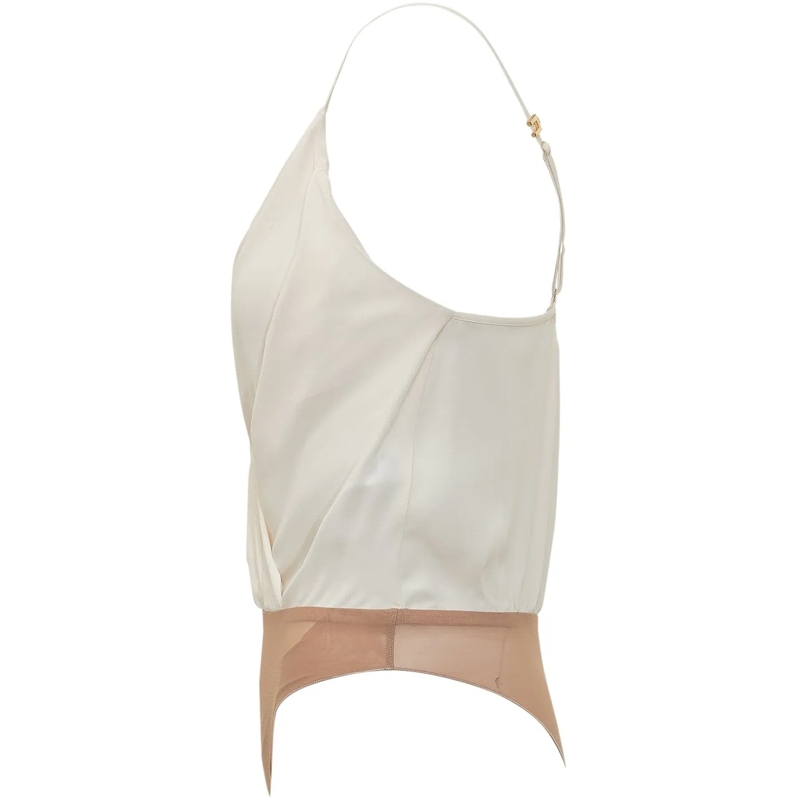 Elisabetta Franchi Body Body Drappeggiato weiß(Image 3)