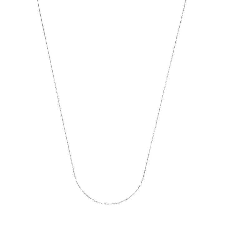 Plain white gold necklace discount