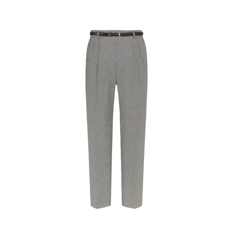 Max Mara  Light Grey Straight-Leg Tailored Pants Grey