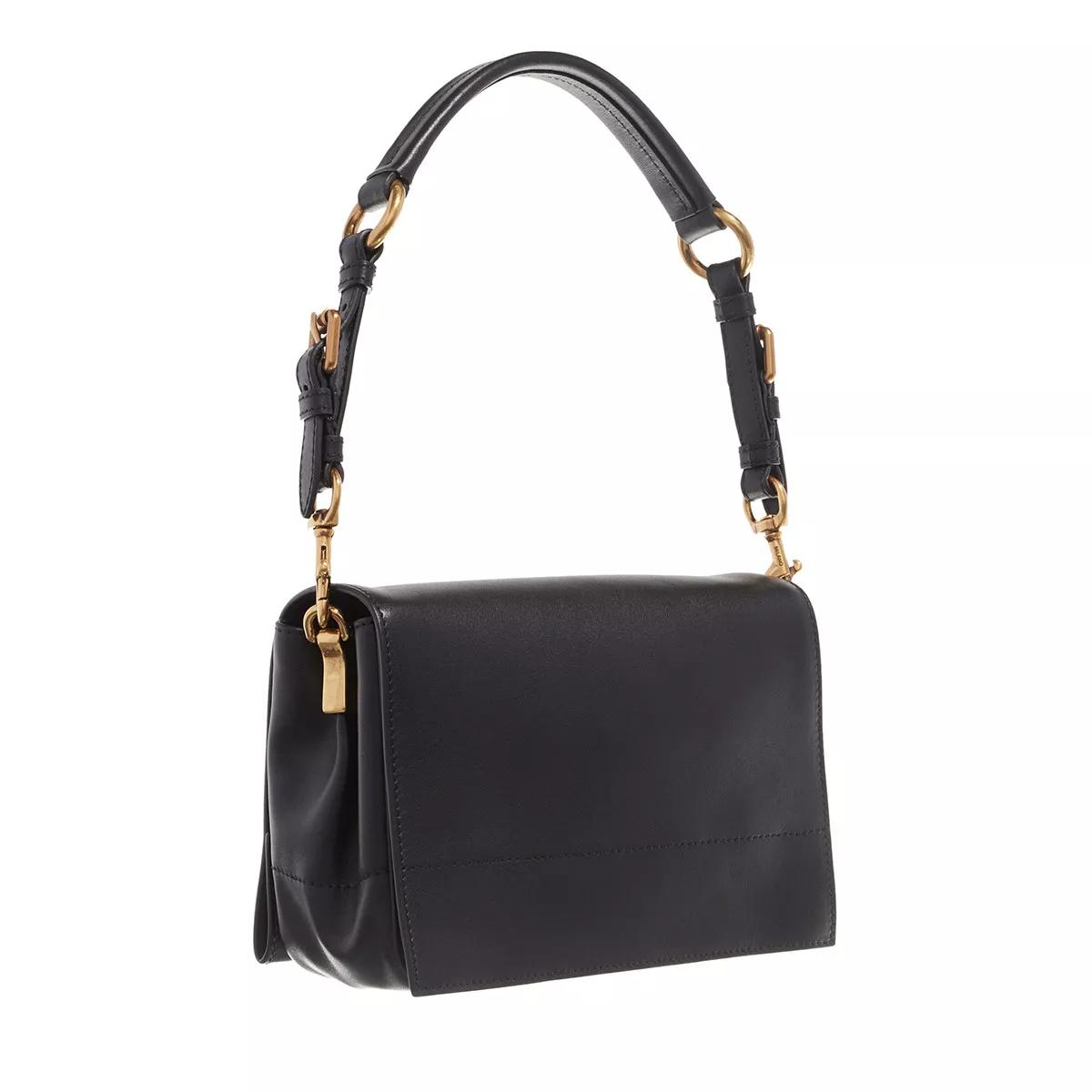 Moschino Pochettes Metal Toggle Shoulder Bag in zwart