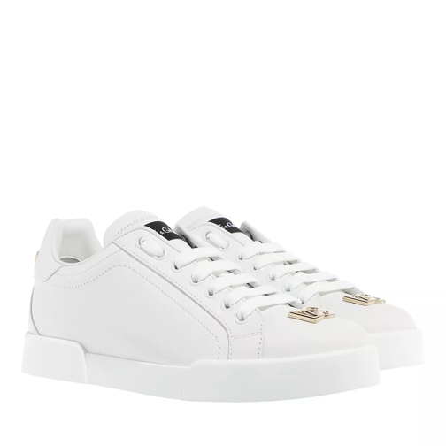 Dolce&Gabbana Calfskin Nappa Portofino Sneakers White låg sneaker
