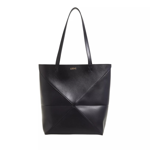 Loewe Boodschappentas Puzzle Fold Tote Calfskin Black